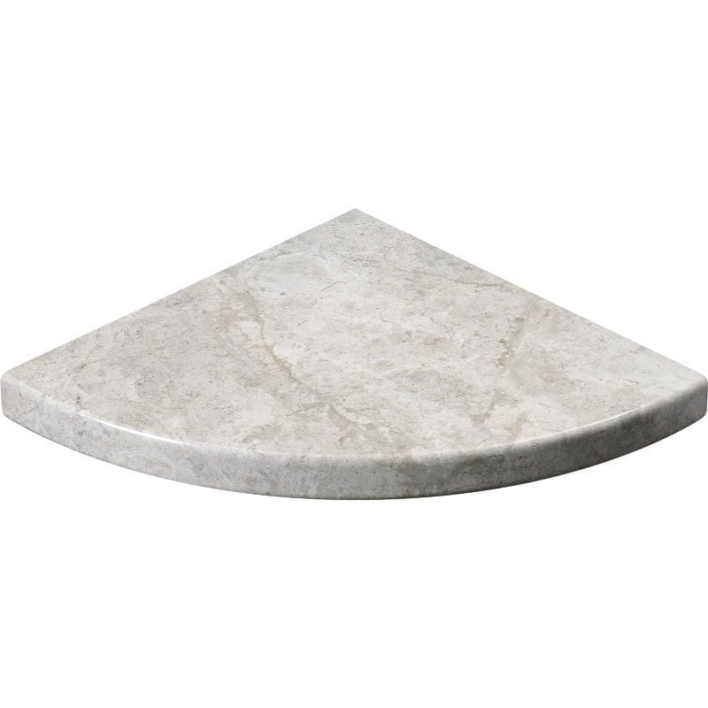 SILVER SHADOW : Corner Shelve (polished | 8"x8"x3/4" | round)