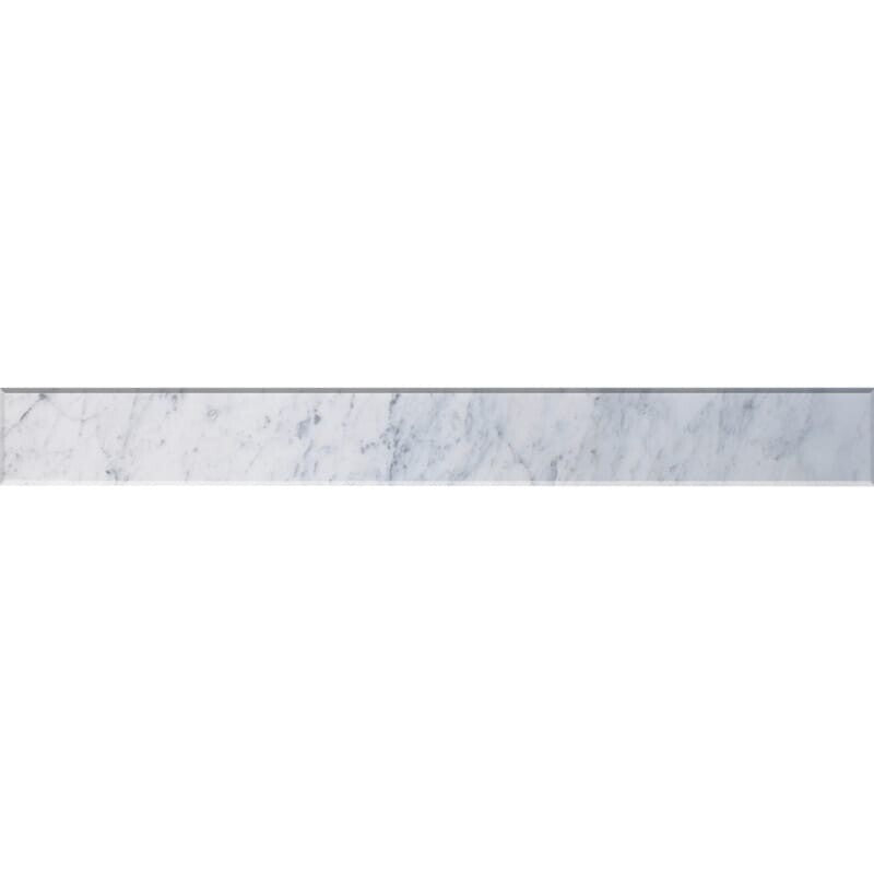 WHITE CARRARA : Threshold (honed | 4"x36"x3/4" | beveled)