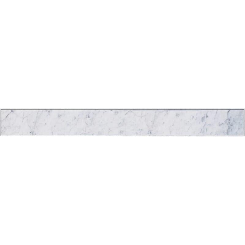 WHITE CARRARA : Threshold (polished | 4"x36"x3/4" | beveled)
