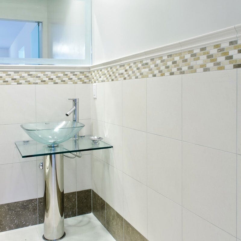 CHAMPAGNE: Square Field Tile (honed | 12"x12"x3/8" | beveled)