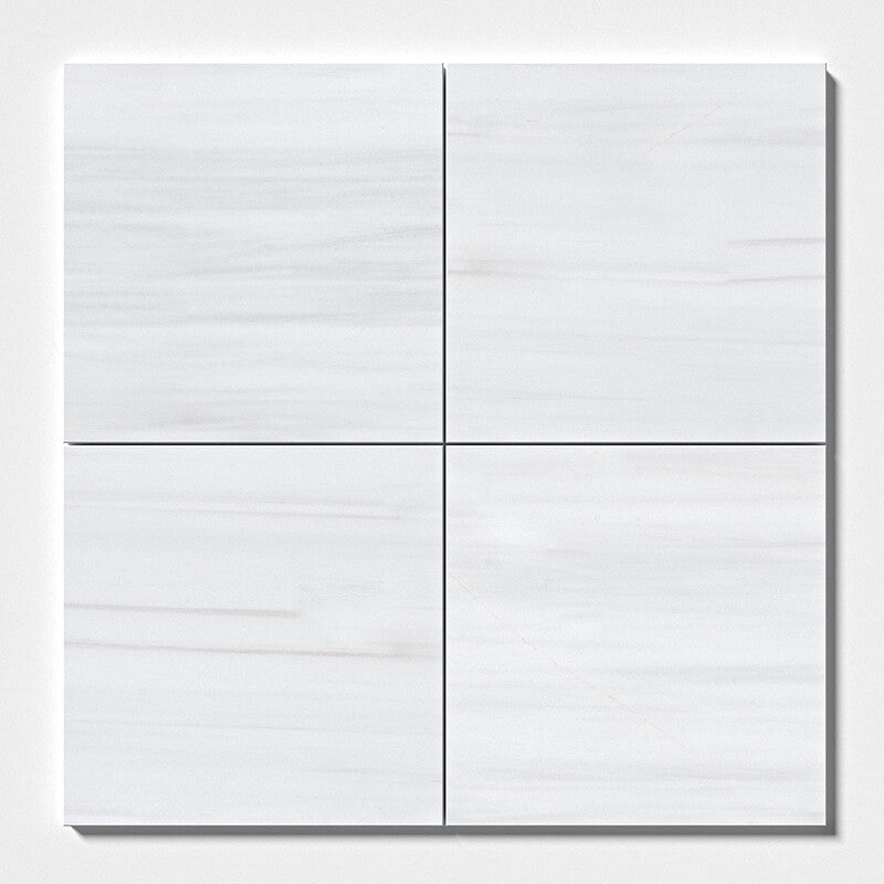 BIANCO DOLOMITI CLASSIC : Square Field Tile (polished | 12"x12"x3/8" | micro beveled)