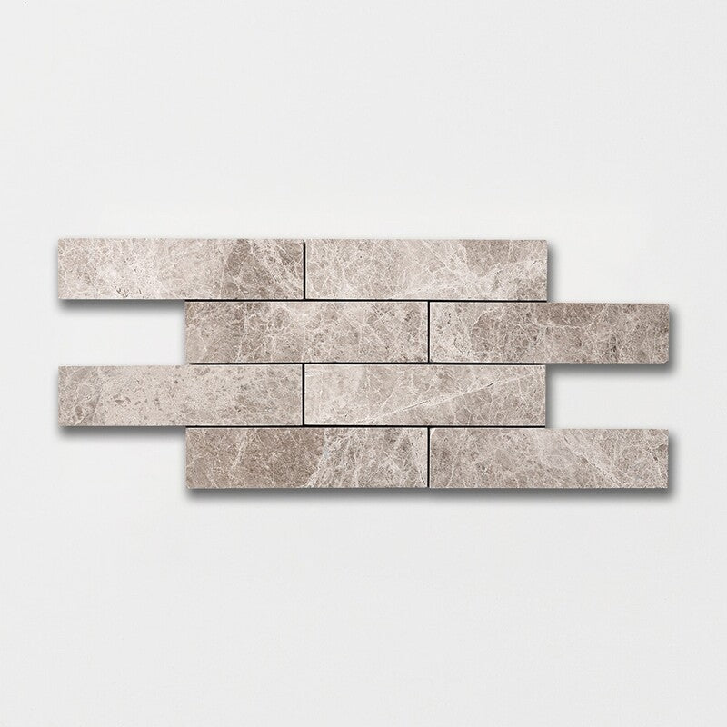 LONG SUBWAY: Silver Shadow Rectangle Field Tile (honed | 2"x8"x1/2" | straight cut)