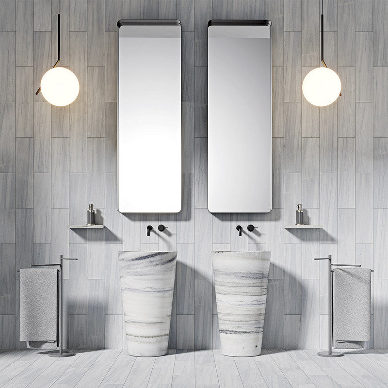 SKYLINE : Rectangle Field Tile (leather | 6"x24"x1/2" | straight cut)
