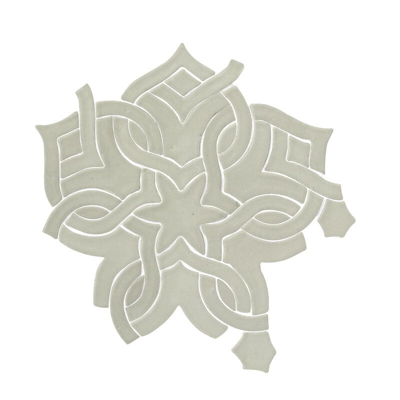BREATHE MORESQUE: Plume Flora Mosaic (glossy | 8"x8"x3/8" | round)