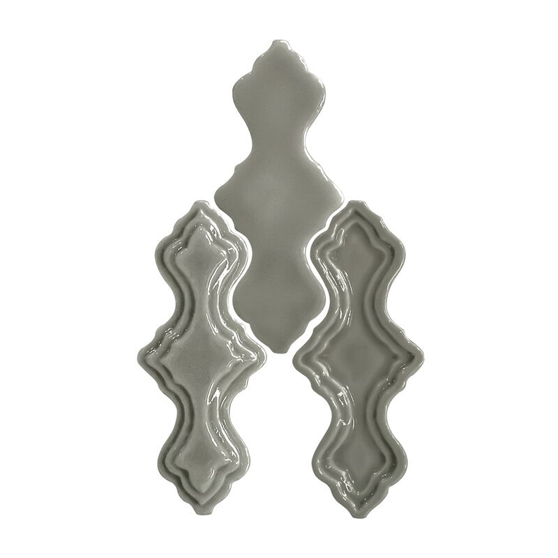 BREATHE MORESQUE: Ambrosia Falbala Field Deco Tile (glossy | 2"x6"x3/8" | round)