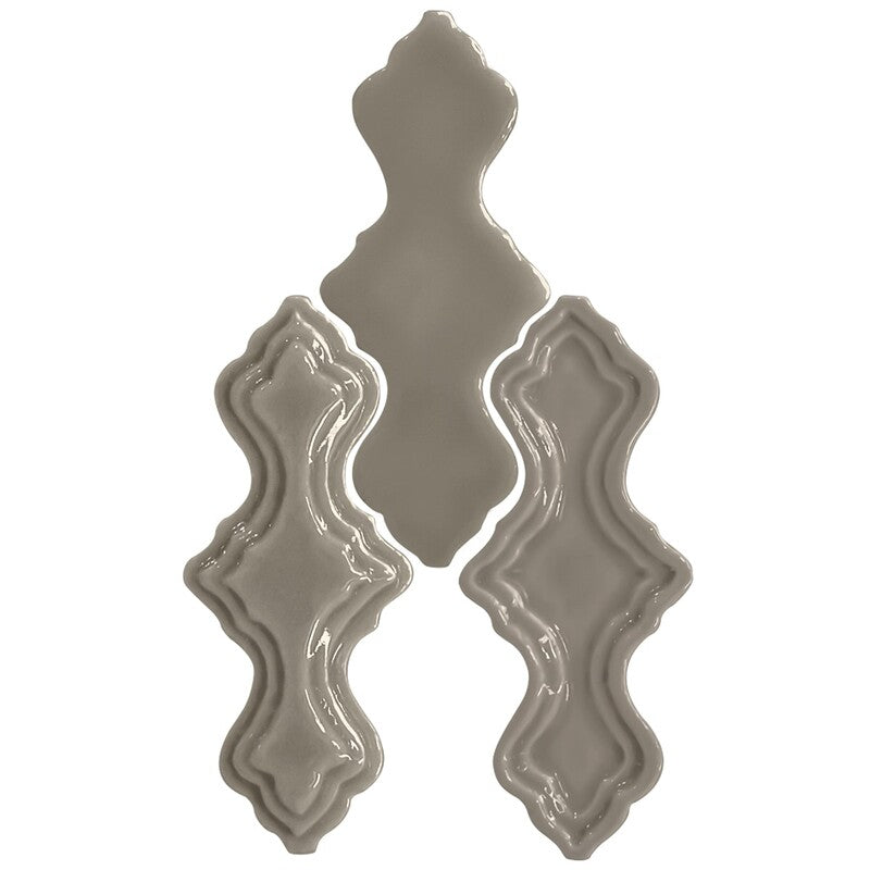 BREATHE MORESQUE: Arena Falbala Field Deco Tile (glossy | 2"x6"x3/8" | round)