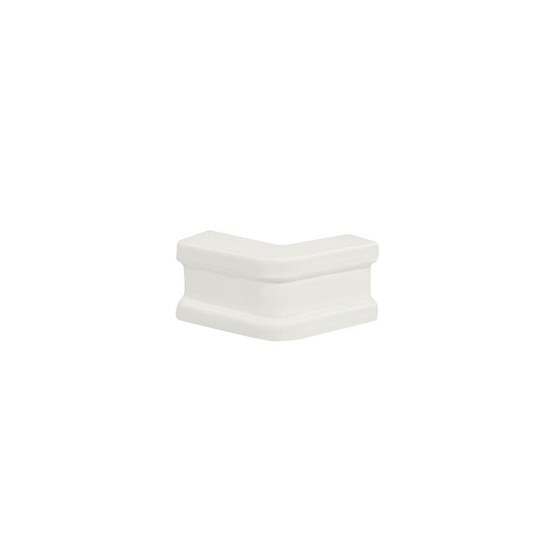 BREATHE MORESQUE: White Ceramic Bar Liner Corner (matte | 1"x1"x3/8" | round)