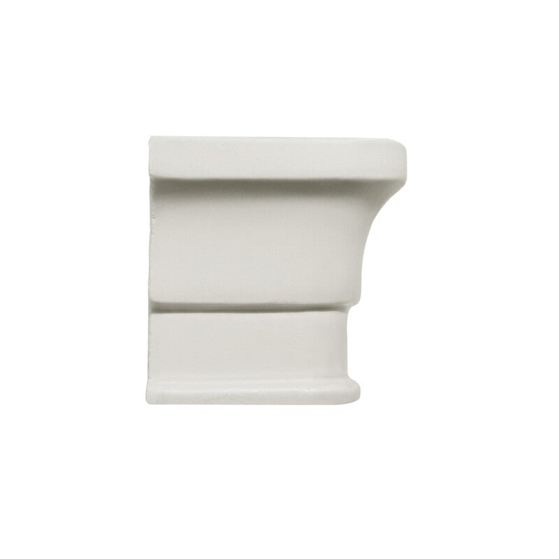 BREATHE MORESQUE: White Ceramic Rail Molding Corner (matte | 2"x2"x3/8" | round)