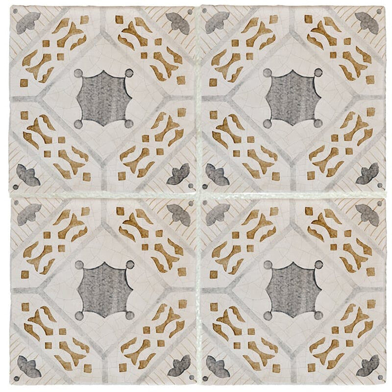 MARSALA CLASSIC BALDOSA: Taormina Field Deco Tile (glazed | 8"x8"x3/4" | straight cut)