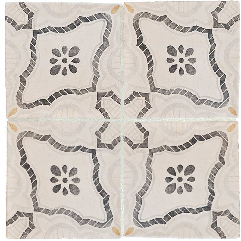 MARSALA CLASSIC BALDOSA: Palermo Field Deco Tile (glazed | 8"x8"x3/4" | straight cut)