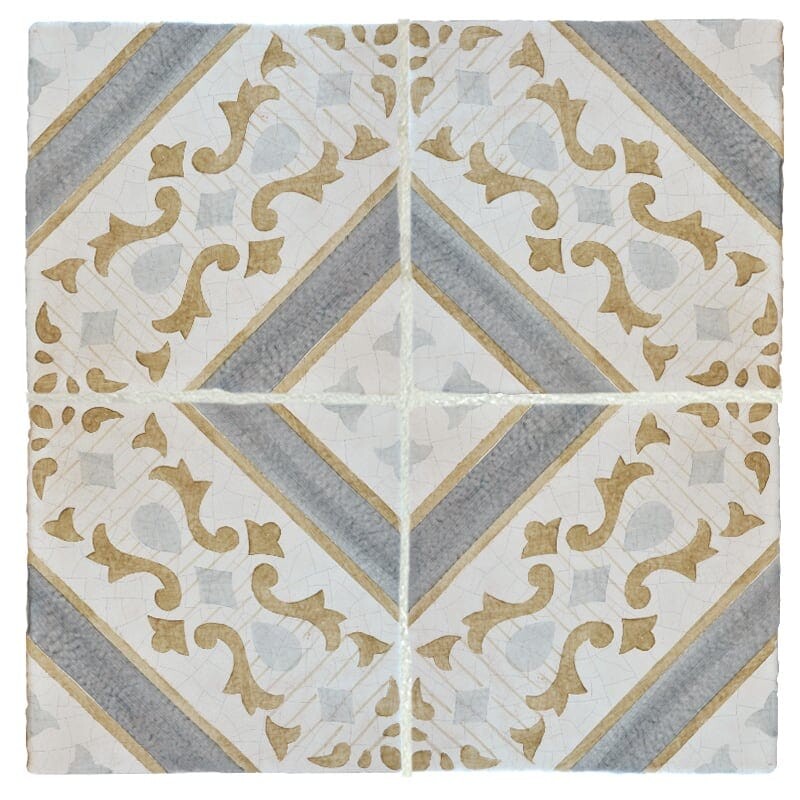 MARSALA CLASSIC BALDOSA: Rogusa Field Deco Tile (glazed | 8"x8"x3/4" | straight cut)