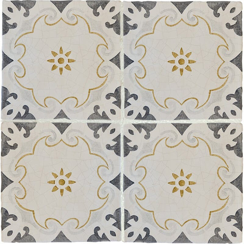 MARSALA CLASSIC BALDOSA: Modica Field Deco Tile (glazed | 8"x8"x3/4" | straight cut)