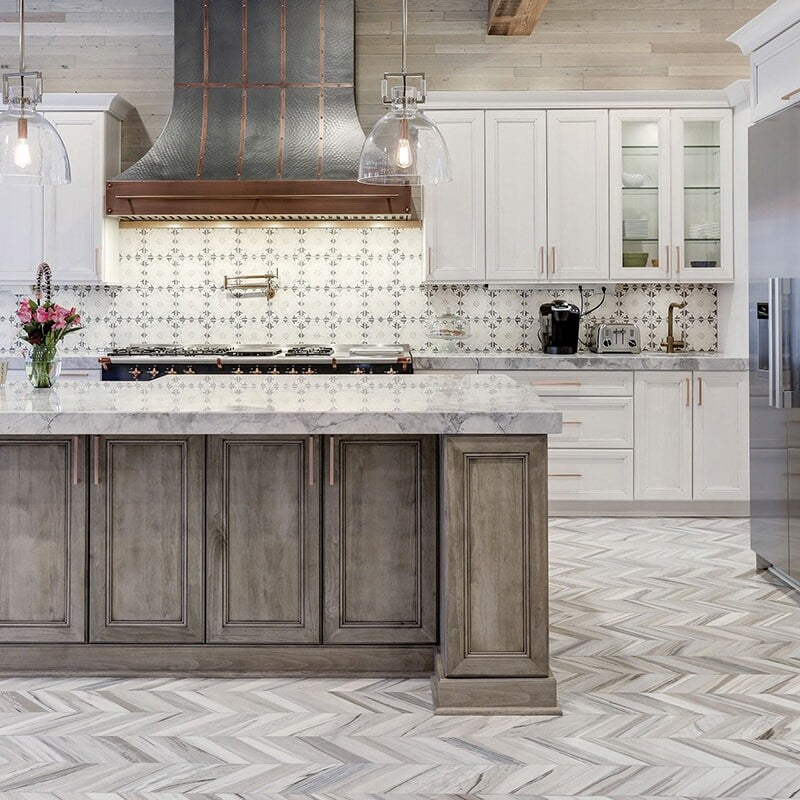MARSALA CLASSIC BALDOSA: Modica Field Deco Tile (glazed | 8"x8"x3/4" | straight cut)