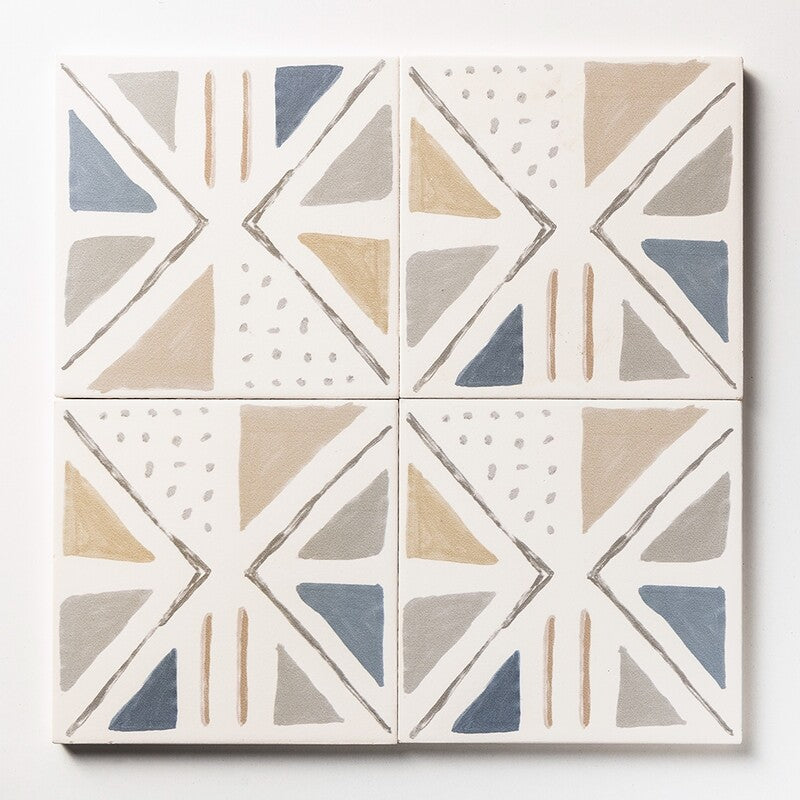 ZANZIBAR: Sandy Field Deco Tile (matte | 6"x6"x3/8" | straight cut)