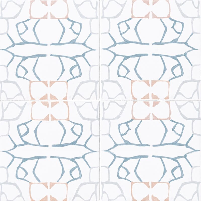 ZANZIBAR: Saint Field Deco Tile (matte | 6"x6"x3/8" | straight cut)