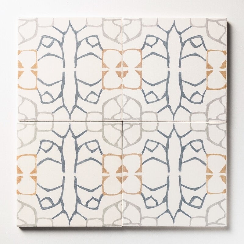 ZANZIBAR: Saint Field Deco Tile (matte | 6"x6"x3/8" | straight cut)