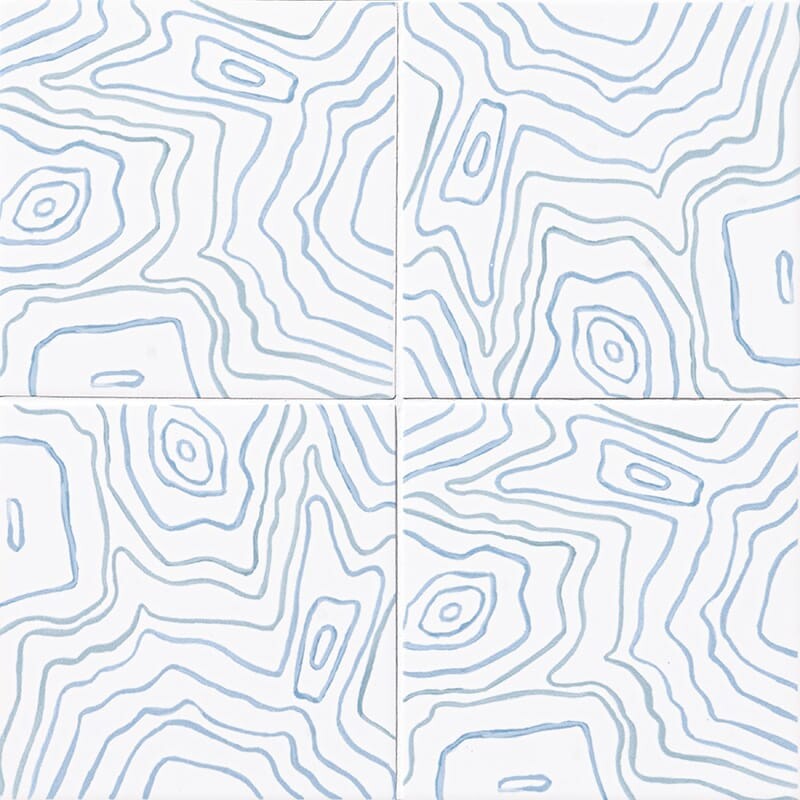 ZANZIBAR: Badru Field Deco Tile (matte | 6"x6"x3/8" | straight cut)