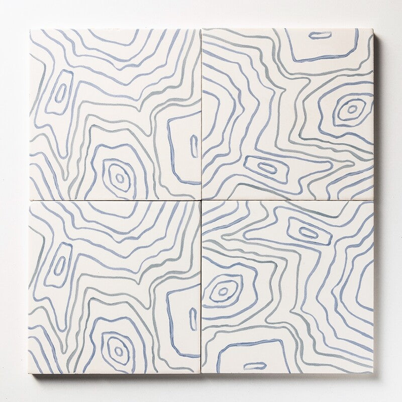 ZANZIBAR: Badru Field Deco Tile (matte | 6"x6"x3/8" | straight cut)