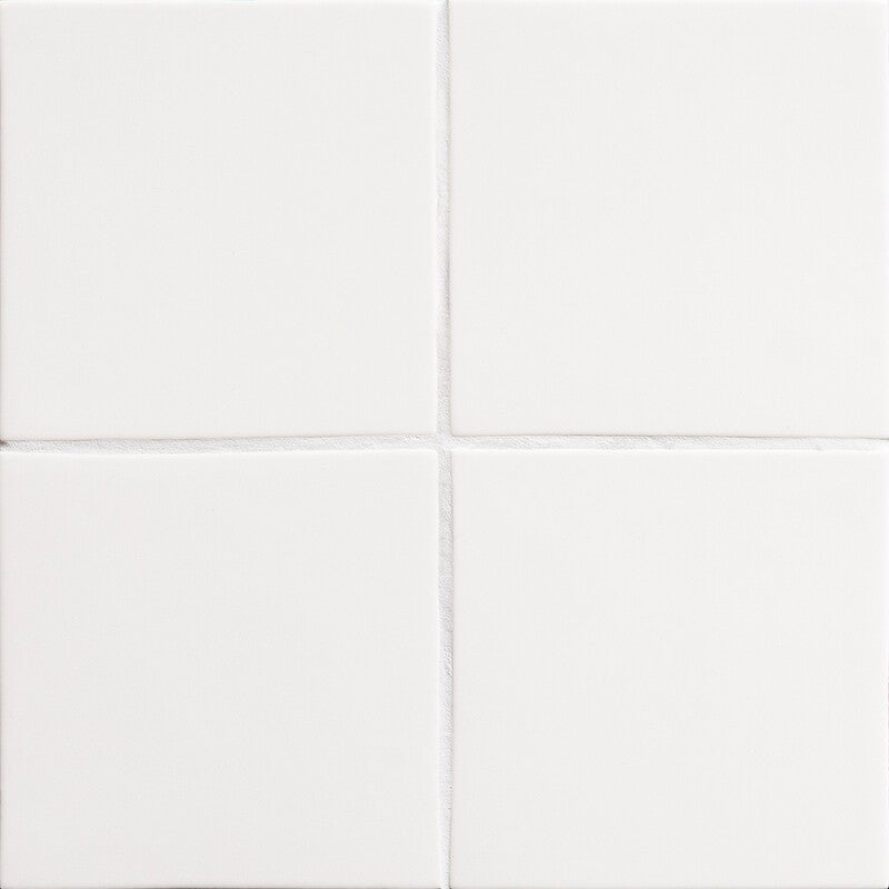 MARSALA BIANCO: White Square Field Tile (glossy | 6"x6"x3/8" | beveled)