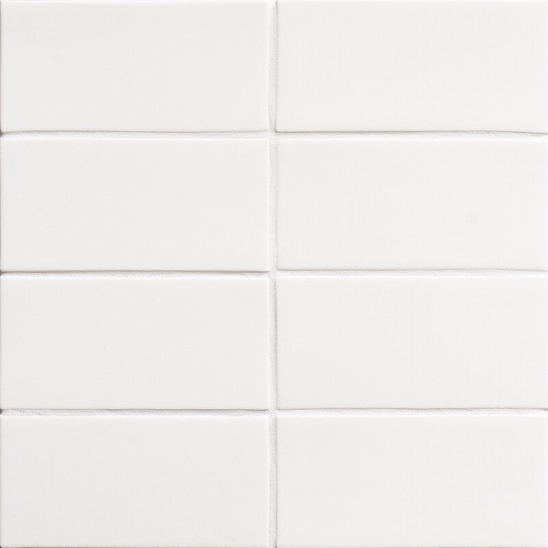 MARSALA BIANCO: White Rectangle Field Tile (glossy | 3"x6"x3/8" | beveled)