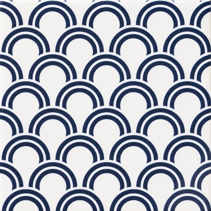 WAGARA CERAMIC: Seigaiha Square Field Tile (matte | 6"x6"x3/8" | straight cut)