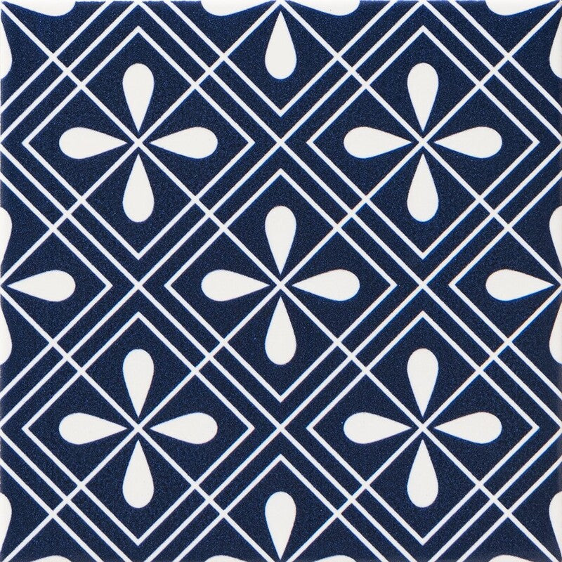 WAGARA CERAMIC: Hishi Dark Square Field Tile (matte | 6"x6"x3/8" | straight cut)
