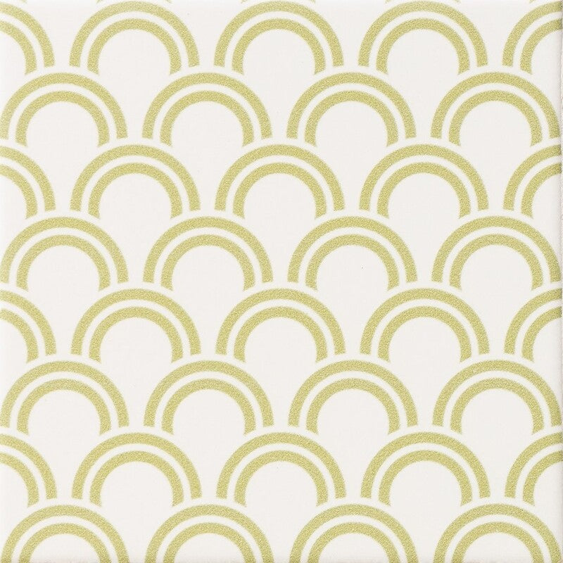 WAGARA CERAMIC: Raitogurin Seigaiha Field Deco Tile (matte | 6"x6"x3/8" | straight cut)