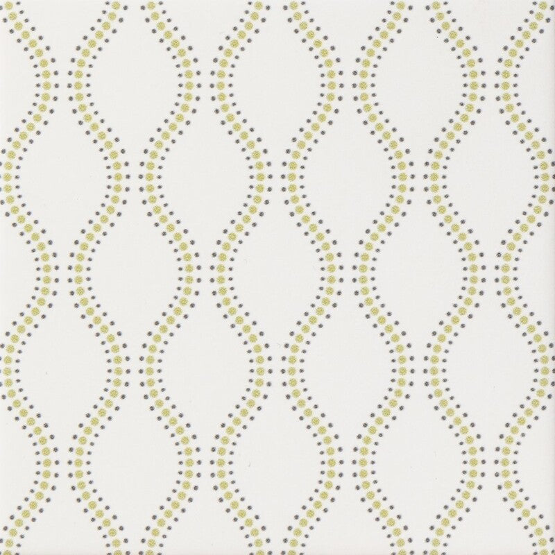 WAGARA CERAMIC: Raitogurin Tatewaku Field Deco Tile (matte | 6"x6"x3/8" | straight cut)