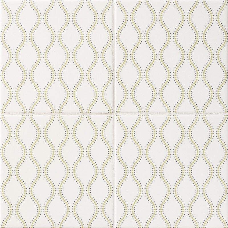 WAGARA CERAMIC: Raitogurin Tatewaku Field Deco Tile (matte | 6"x6"x3/8" | straight cut)