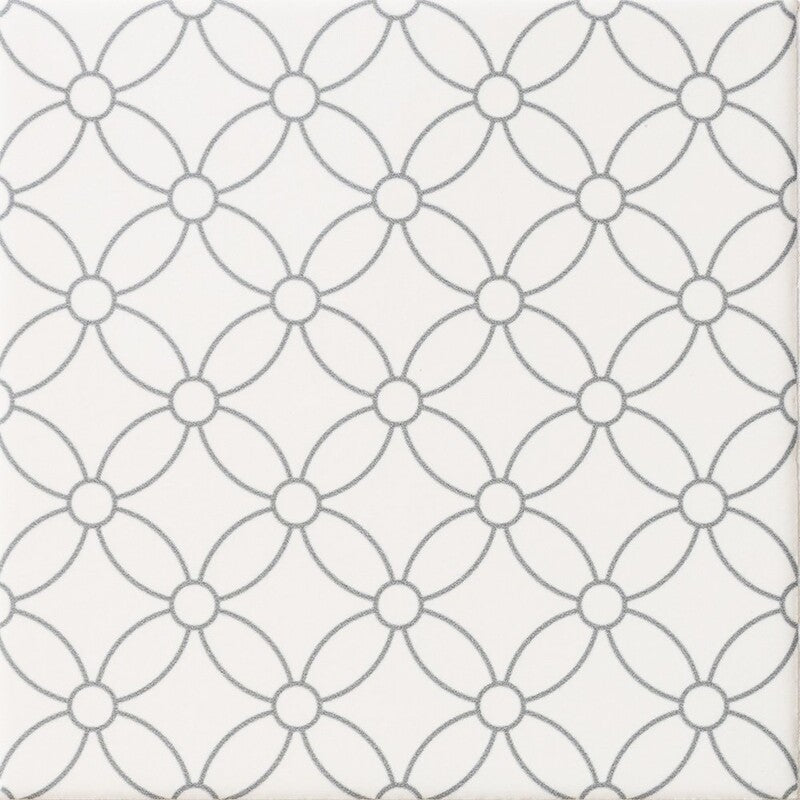WAGARA CERAMIC: Gure Shippo Field Deco Tile (matte | 6"x6"x3/8" | straight cut)