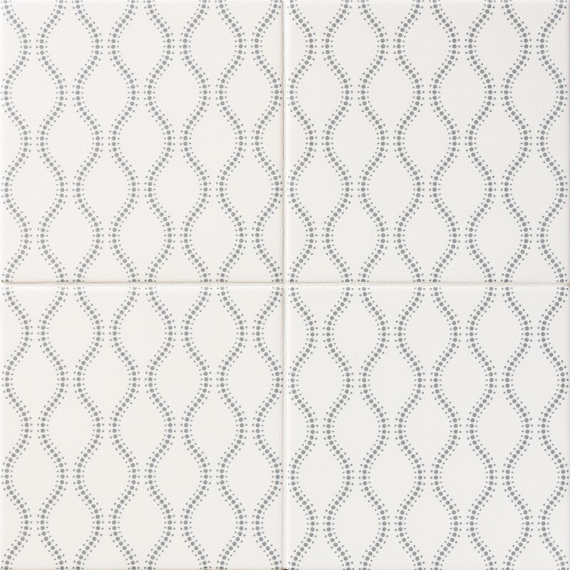 WAGARA CERAMIC: Gure Tatewaku Field Deco Tile (matte | 6"x6"x3/8" | straight cut)