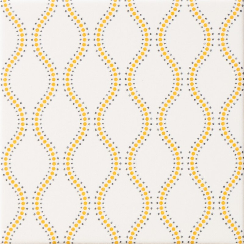 WAGARA CERAMIC: Orenji Tatewaku Field Deco Tile (matte | 6"x6"x3/8" | straight cut)