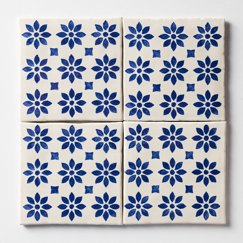 CHEZ MONET CERAMIC: Calais Square Field Tile (glossy | 6"x6"x3/8" | straight cut)