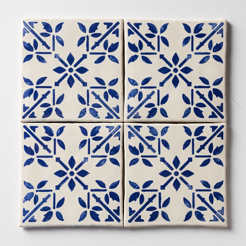 CHEZ MONET CERAMIC: Dauphine Square Field Tile (glossy | 6"x6"x3/8" | straight cut)