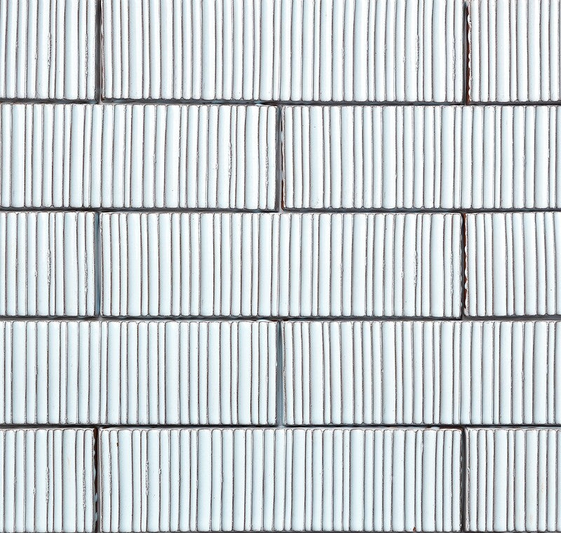 FORTE BRICK STUDIO: Sky Staccato Field Deco Tile (glossy | 2"x7"x1/4" | straight cut)