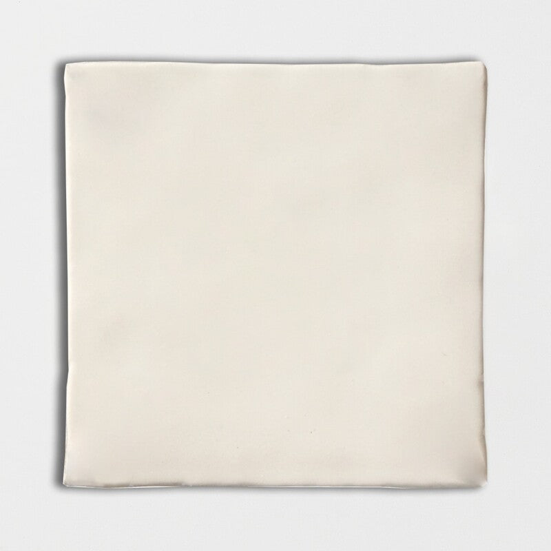 CHEZ MONET CERAMIC: Blanc Square Field Tile (glossy | 6"x6"x3/8" | straight cut)