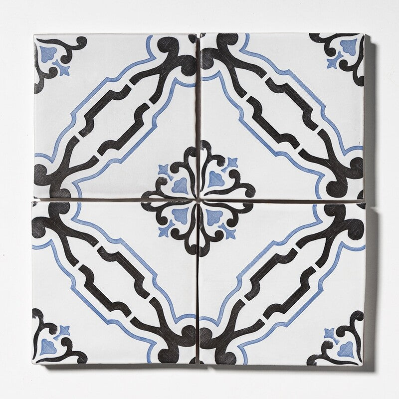 LEITMOTIF: Link Refrain Glazed Terracotta Field Deco Tile (6"x6"x3/8" | matte)
