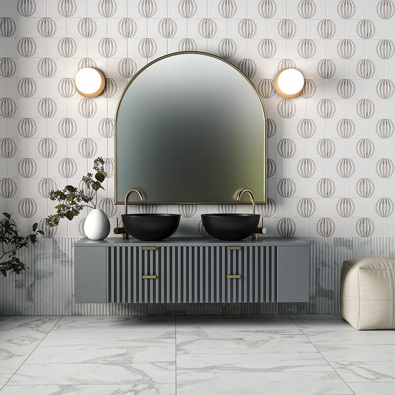 LEITMOTIF: Ballooning Glazed Terracotta Field Deco Tile (6"x6"x3/8" | matte)