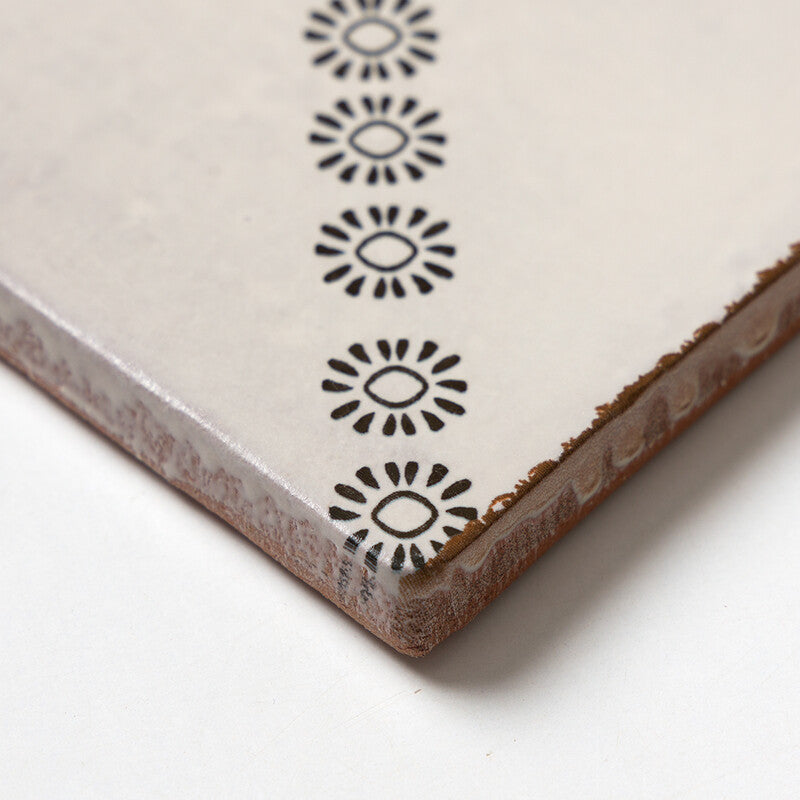 SEINE: Fleur Glazed Terracotta Field Deco Tile (6"x6"x3/8" | matte)