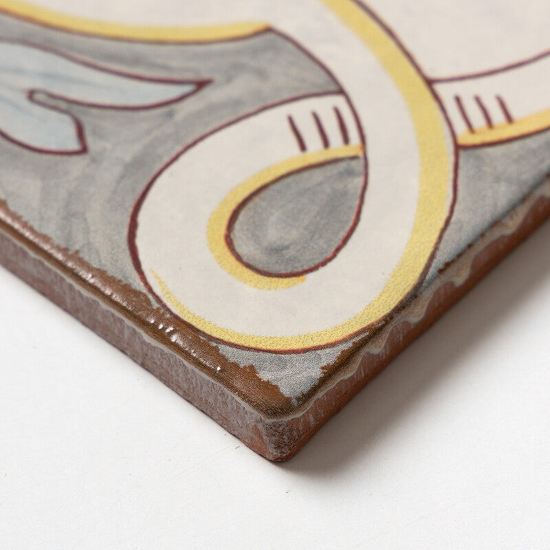 SEINE: Eloise Glazed Terracotta Field Deco Tile (6"x6"x3/8" | matte)