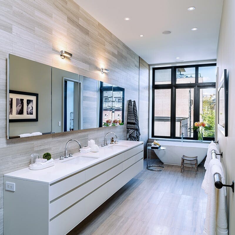 HAISA LIGHT : Rectangle Field Tile (honed | 12"x24"x3/8" | beveled)