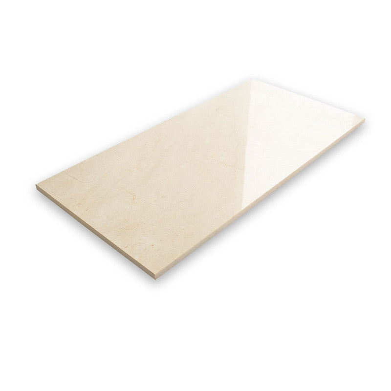CREMA MARFIL : Rectangle Field Tile (polished | 12"x24"x3/8" | straight cut)