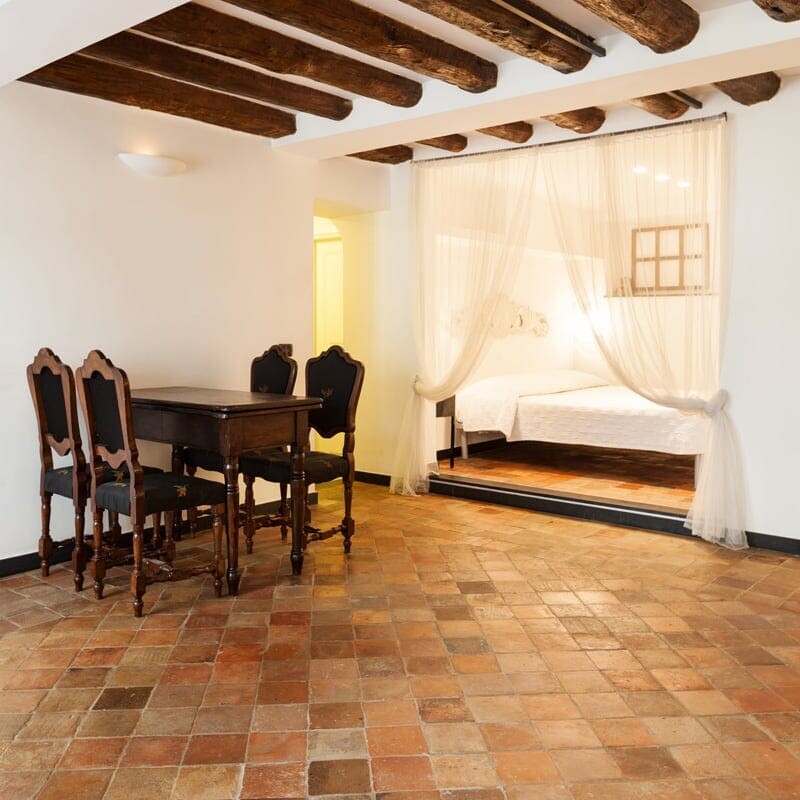 RECLAIMED: Red Square Field Tile (natural | 6"x6"x3/4" | beveled)