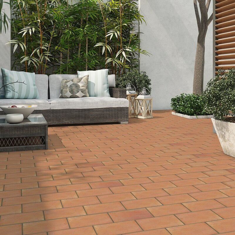 COTTO MED: Red Rectangle Natural Terracotta Field Tile (6"x12"x3/4" | matte)
