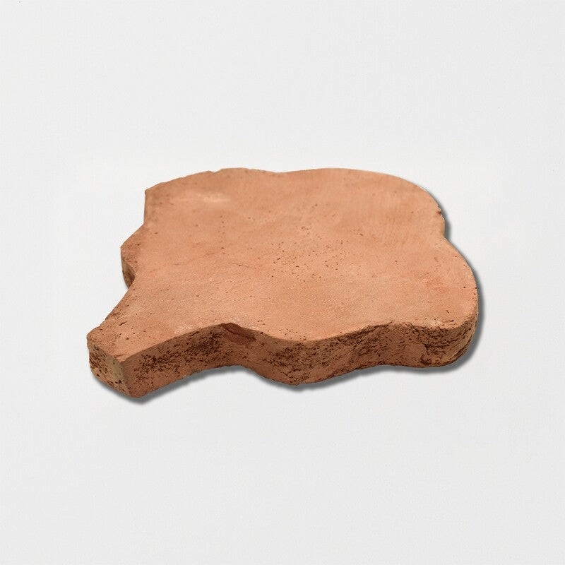 COTTO MED: Red Fan Shape Natural Terracotta Field Tile (6"x6"x3/4" | matte)
