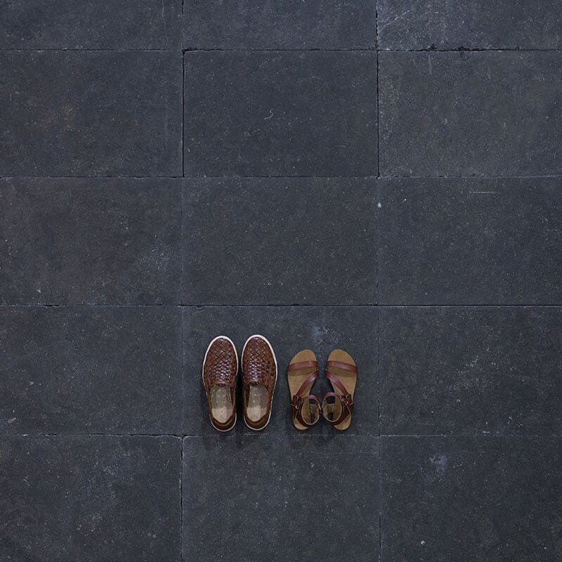 LA ROCHE: Belgium Blue Square Field Tile (lappato patinato | 16"x24"x5/8" | straight cut)