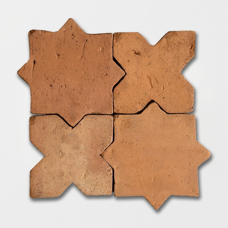 COTTO MED: Red Cross Natural Terracotta Field Tile (4"x4"x3/4" | matte)