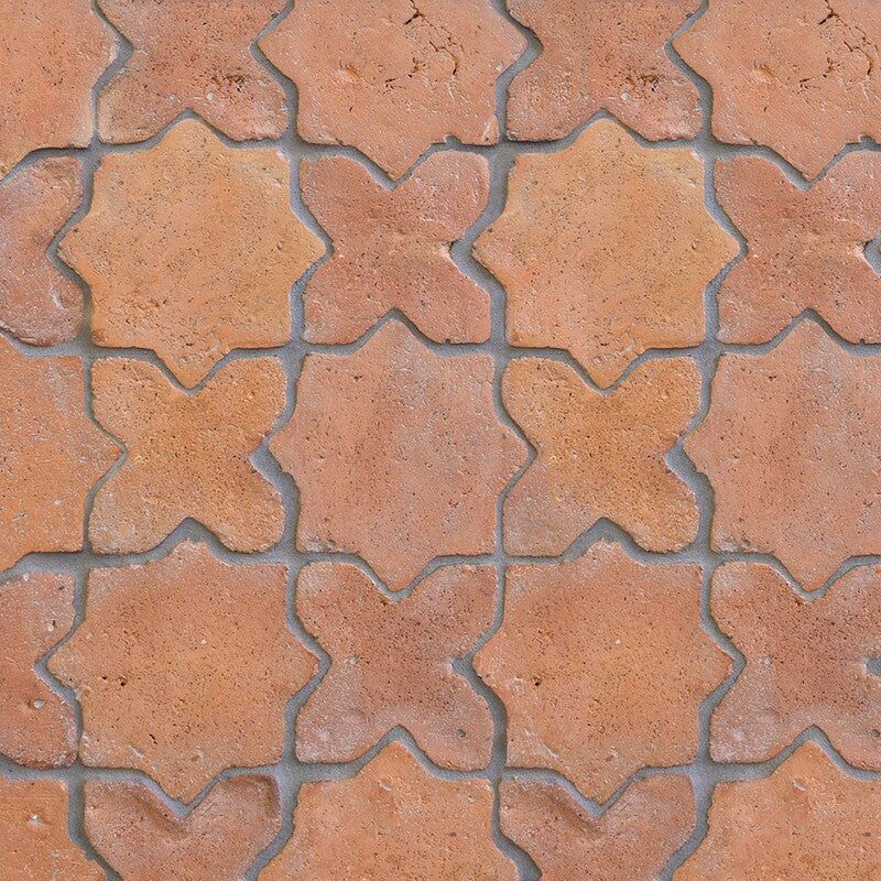 COTTO MED: Red Cross Natural Terracotta Field Tile (4"x4"x3/4" | matte)