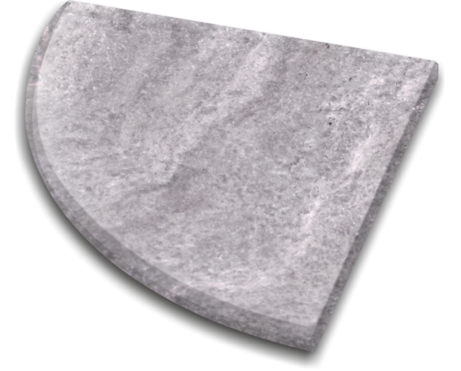 SILVER: Travertine Corner Shelve Tile Accessory (9"x3/4" | filled, honed | rounded)