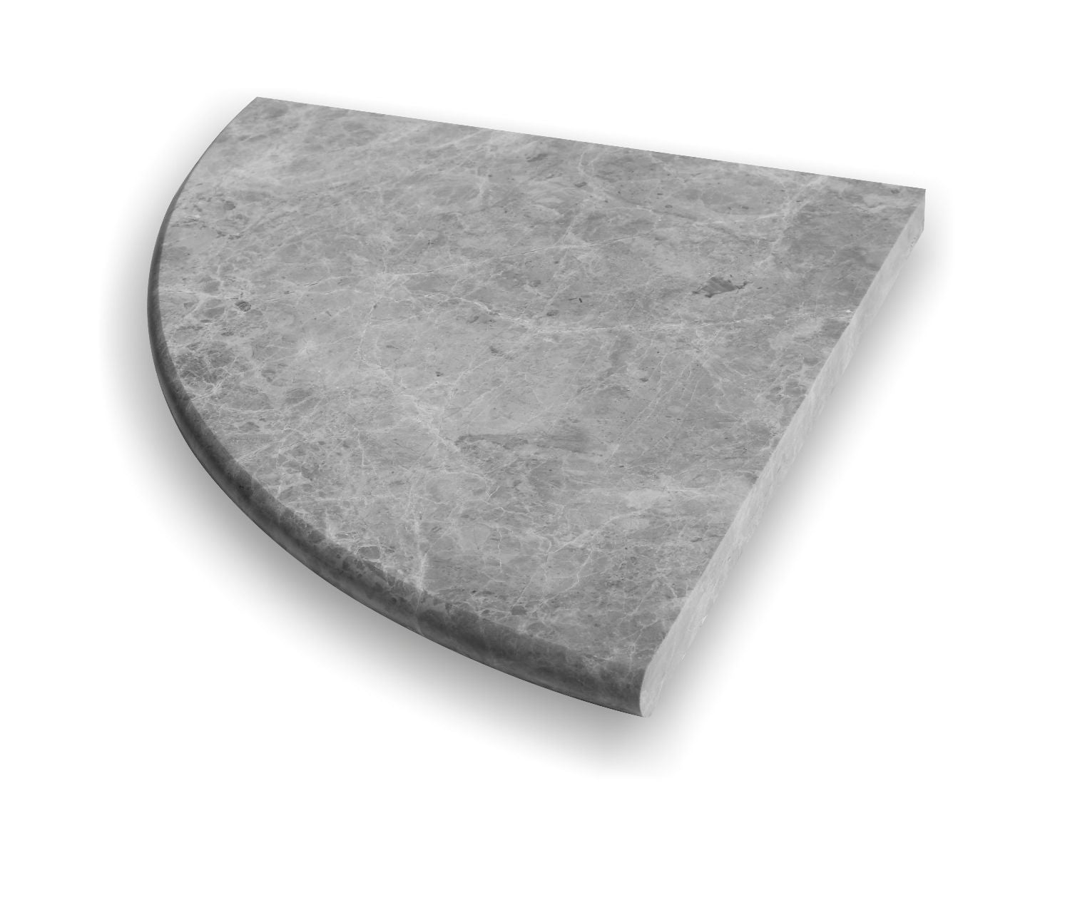 SILVER SHADOW: Marble Corner Shelve Tile Accessory (9"x3/4" | polished | rounded)
